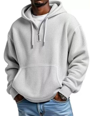 Hoodie Herren Einfarbig Reißverschluss Pullover