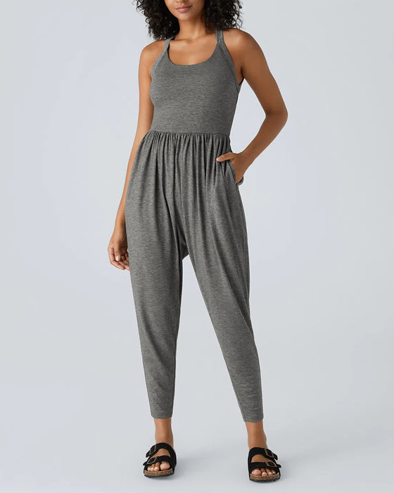 Overall Damen Rückenlos Bündchen