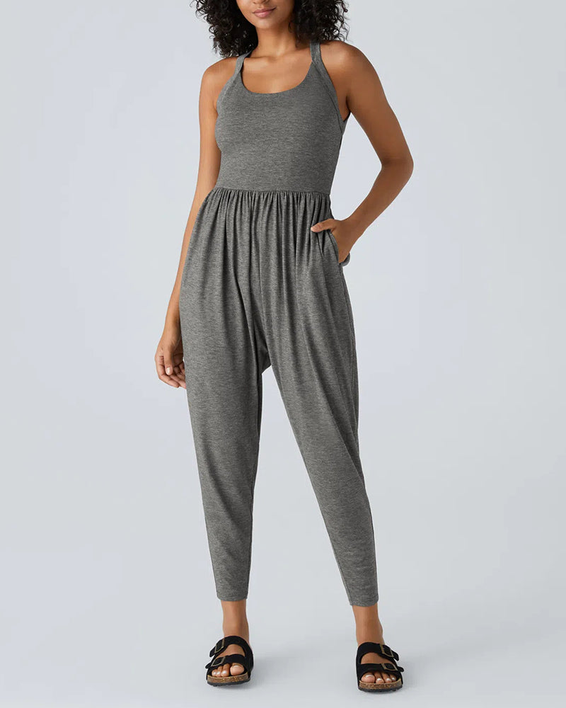 Overall Damen Rückenlos Bündchen
