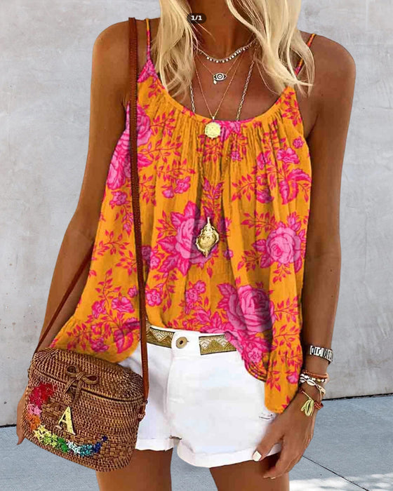 Tank Top Camisole Bedruckt Lässig