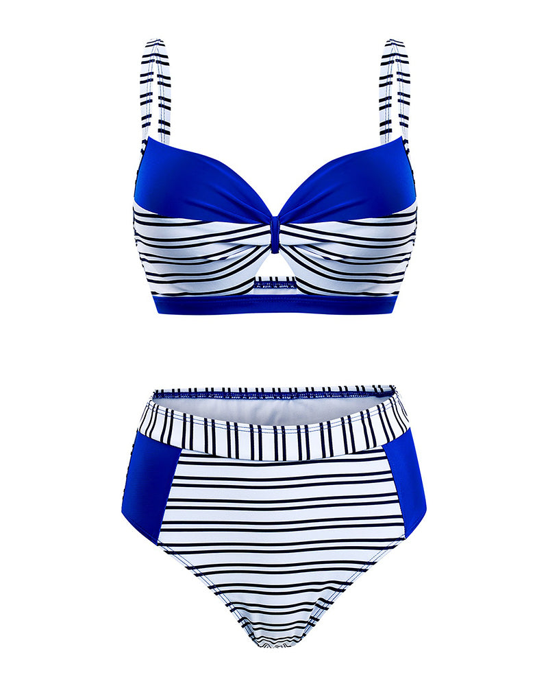 Bikini Gestreift Ausgeschnitten