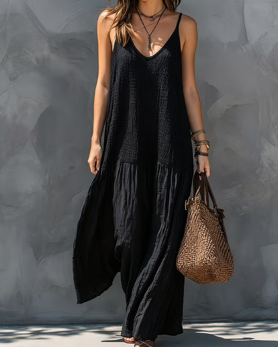 Kleid Spaghettiträger Einfarbig