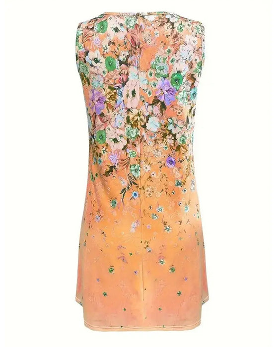Kleid bedruckt lässig ärmellos