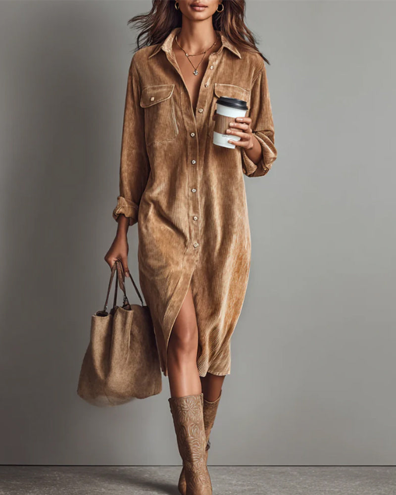 Modisches und elegantes Kleid mit Revers