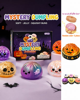 Halloween-Set Mit Süßen Gruseligen Geister-Maruko-Quetsch-Spielzeugen, Mini-Tragbarer Stressball, Sensorische Produkte Für Halloween-Artikel, Füllung Für Party-Tüten & Mini-Geschenke