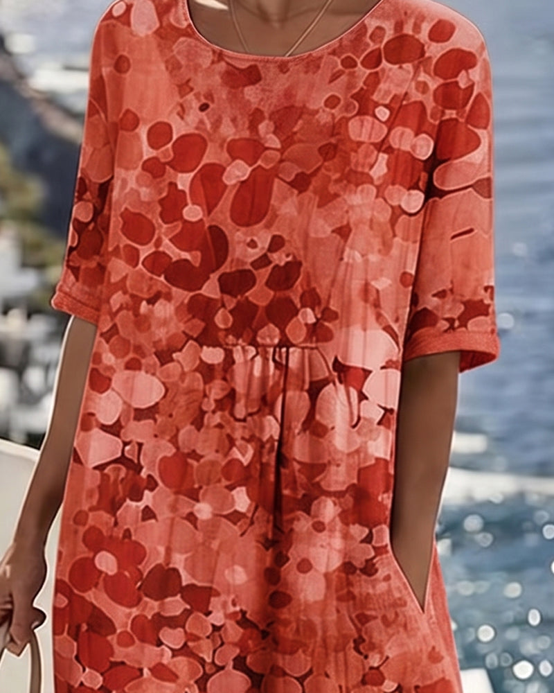 Kleid Gedruckt Locker