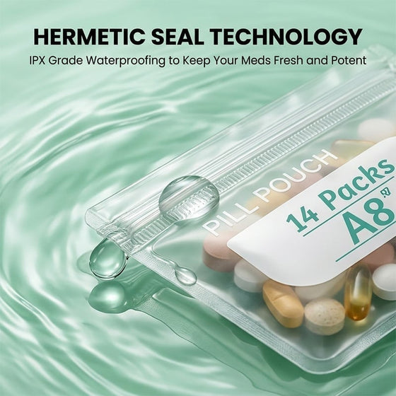 Premium wasserdichtes PU-Reise-Pillenbox-Set