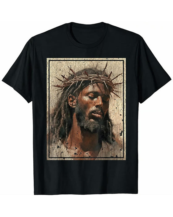 T-Shirt Herren Vintage Schwarz Druck