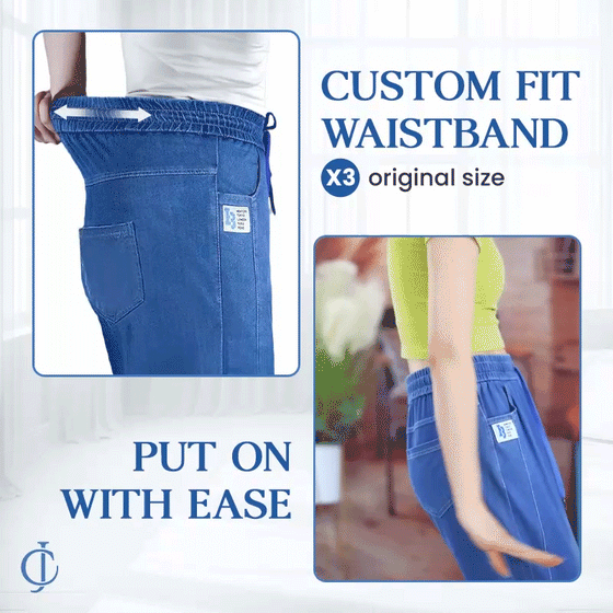 Hohe Taille Ultra Dehnbare Mom Jeans