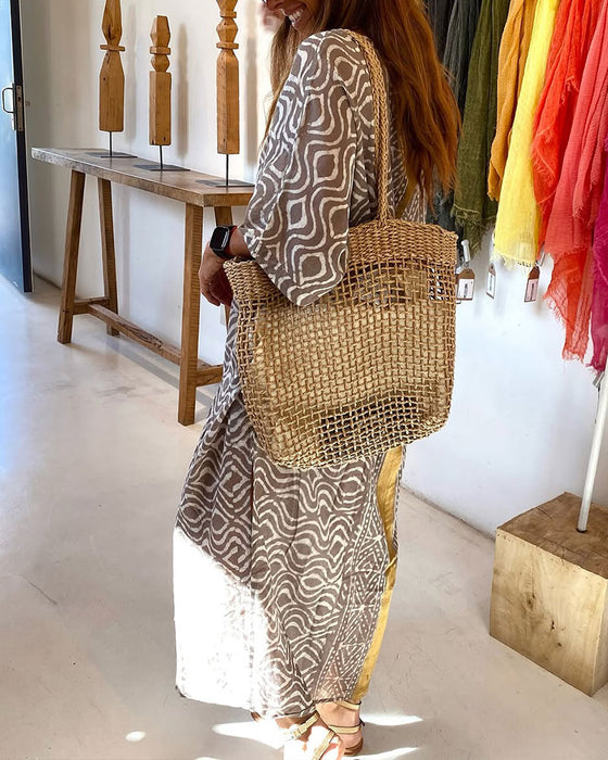 Lockeres Und Vintage Kleid Im Urlaubs Stil