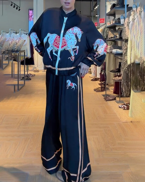 Set Kurze Jacke Und Lässige Hose