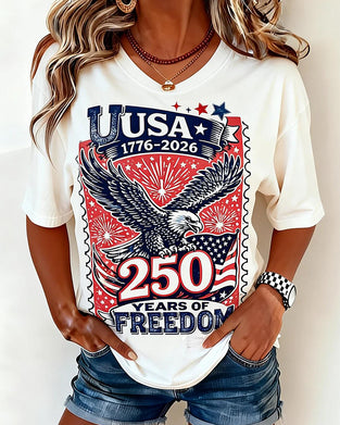 T-Shirt Rundhals Eagle Print