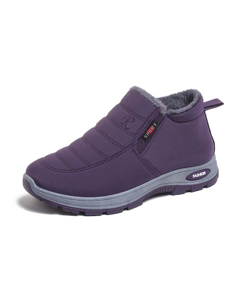Winterliche Dick Gefütterte Schneestiefel, Slip-On Warme Freizeitschuhe Für Damen Und Herren