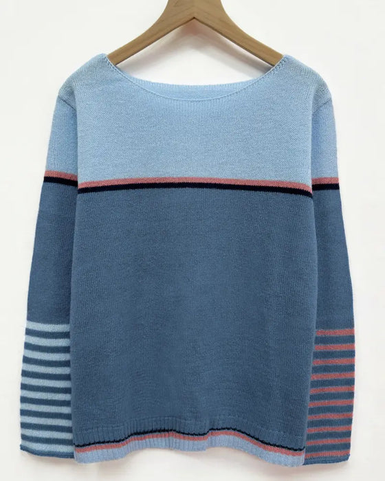 Pullover Casual Colorblock Gestreift