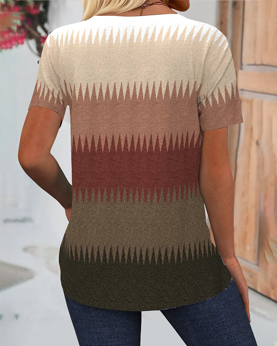 T-Shirt Stilvoll Bequem Bedruckt