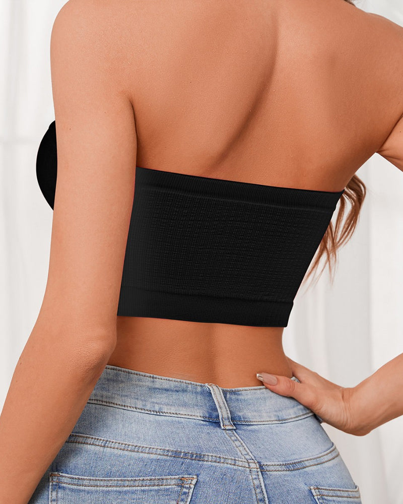 Dessous Trägerlos Einfarbig Bandeau