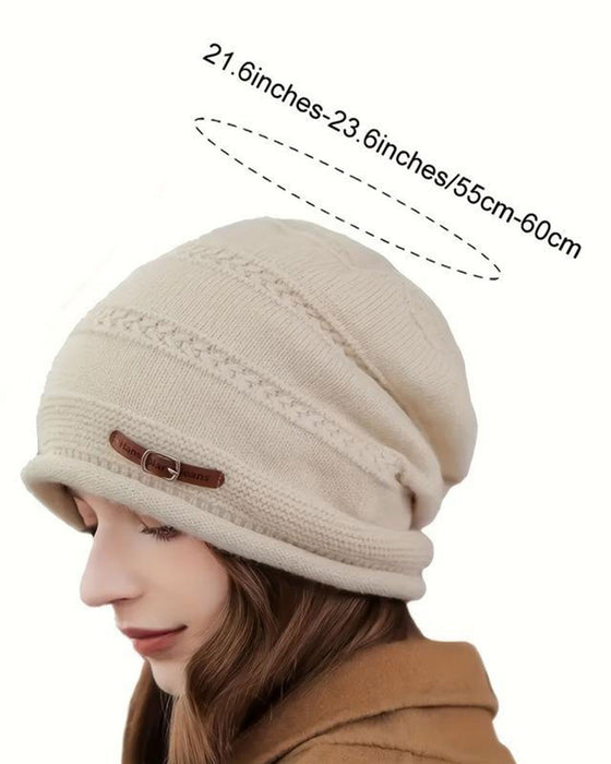 Einfarbige Slouchy Beanie