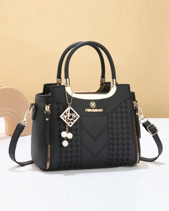 Tasche Frau'S V-Genäht Obergriff Satchel