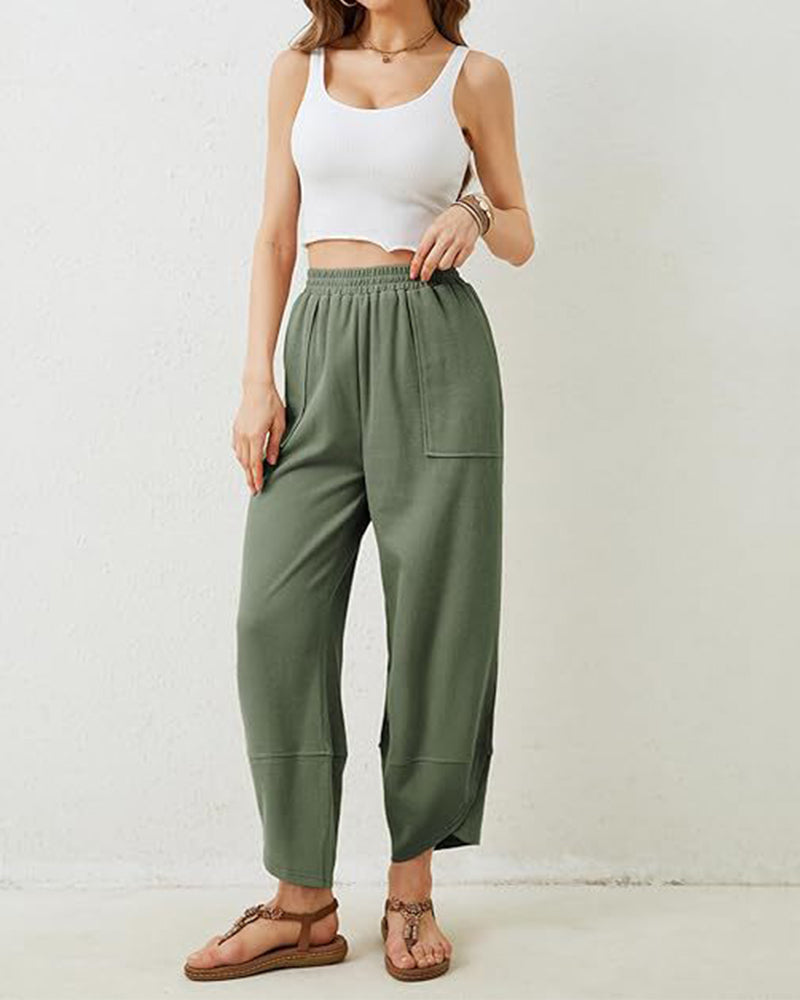 Hose Damen Haremshose Weites Bein