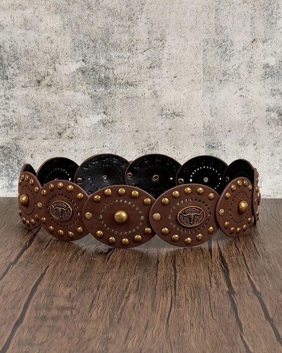 Gürtel Vintage Leder Schnalle