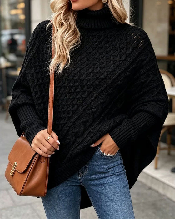 Pullover Unregelmäßig Unifarben Pullover