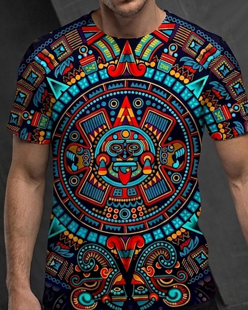 T-Shirt Rundhalsausschnitt Bedruckt Herren