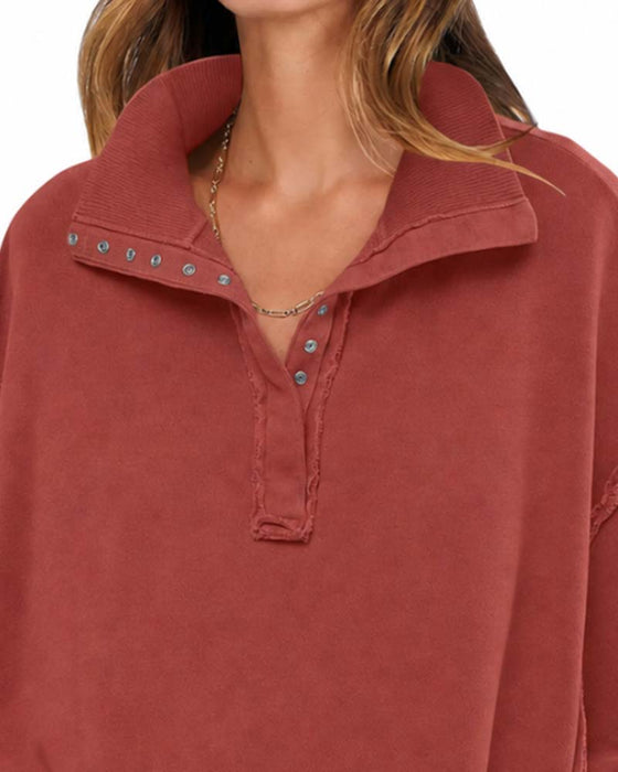 Sweatshirt Einfarbig Langarm