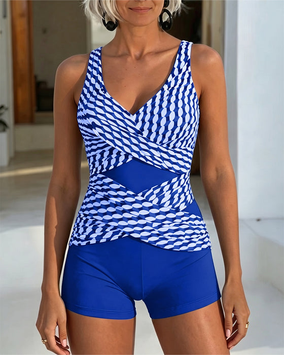 Tankini Geometrischer Druck Crossdesign