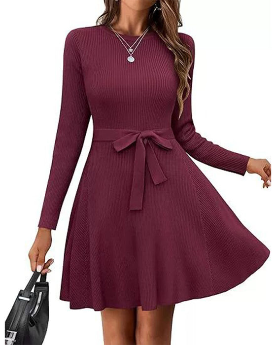 Kleid Langarm Bindung