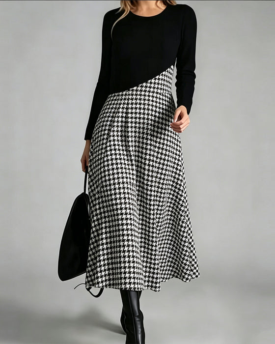 Kleid Patchwork Langarm