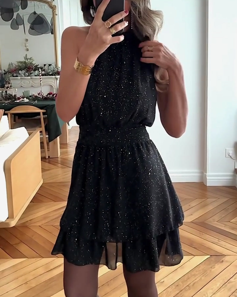 Kleid Ärmellos Sexy Modisch