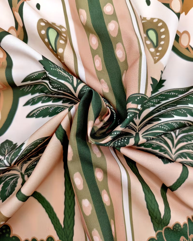 Kleid Tropischer Blumenprint Loose Fit A-Linie Kleid