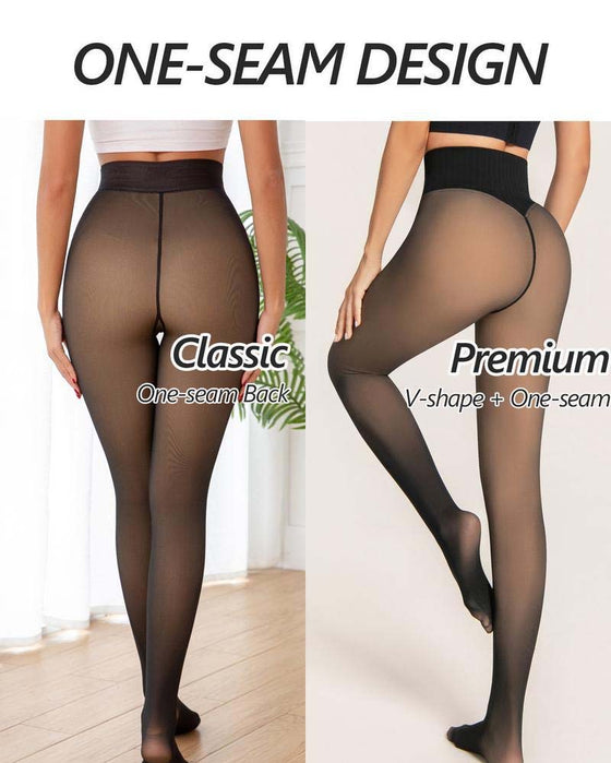 Fleecegefütterte formende Leggings mit einer Naht