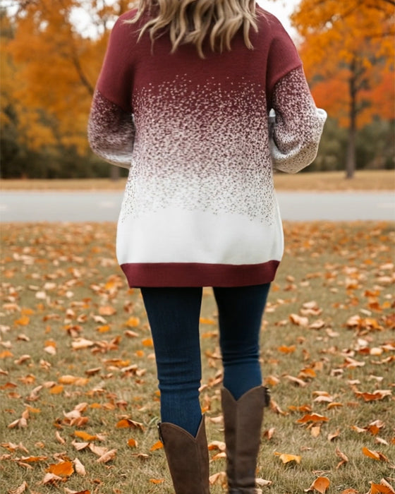 Pullover Schalkragen Verlaufsmuster