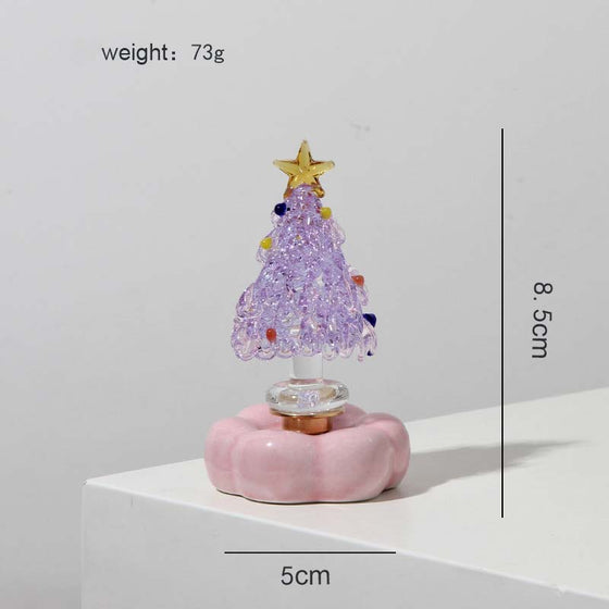 Glas Weihnachtsbaum Mit Rotierender Keramikbasis