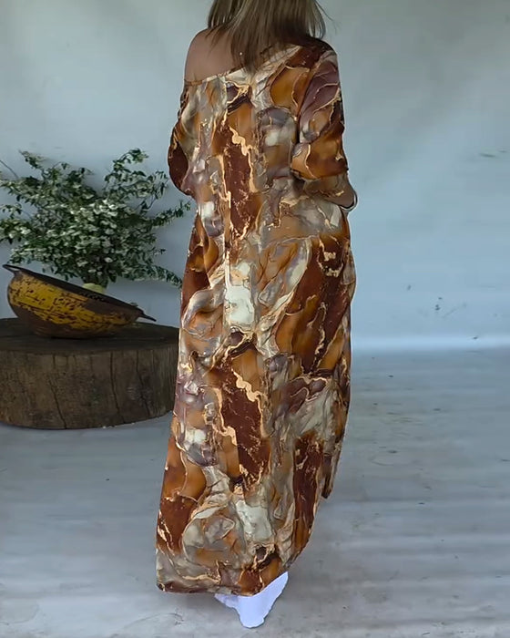 Bluse modisch Schlitz bedruckt