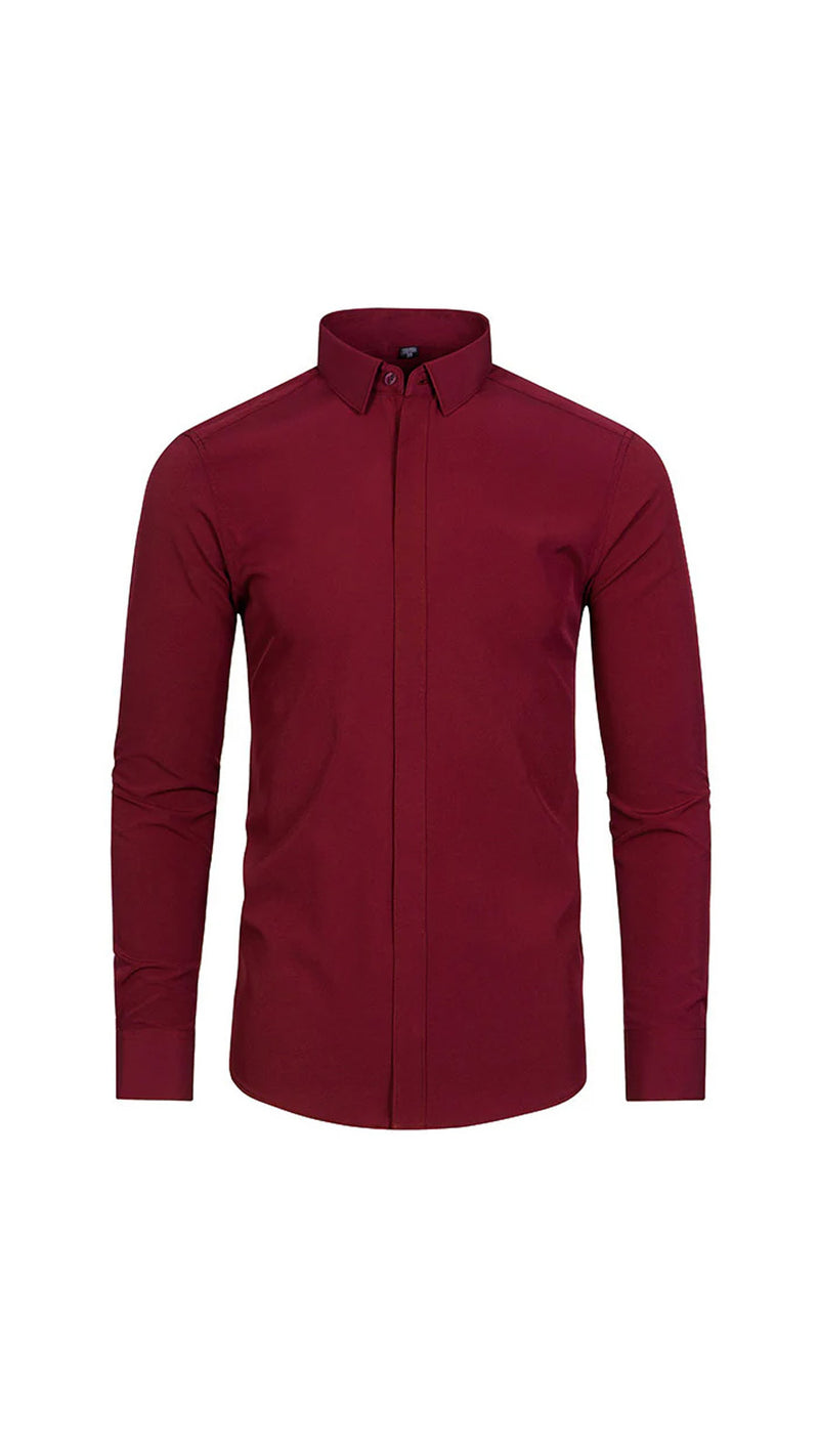 Herren Langarmhemd Uni