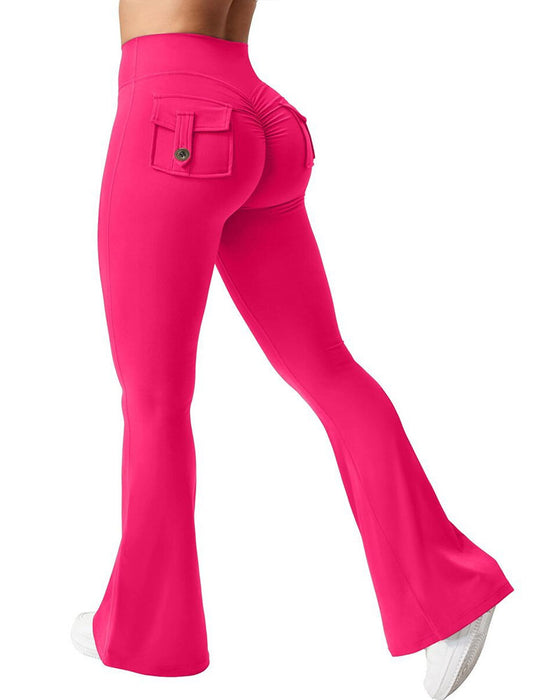 Elastische schnell trocknende ausgestellte Sport- und Yogahosen