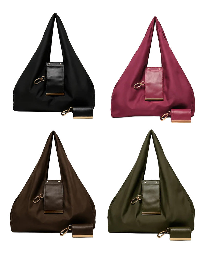 Verwandelbare Charm-Tasche – Stilvolle Vegane Leder Tote & Schlüsselanhänger-Charm