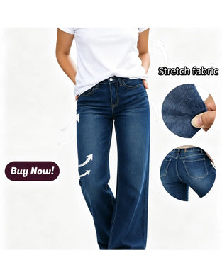 Jeans Casual Stretch Gerades Bein