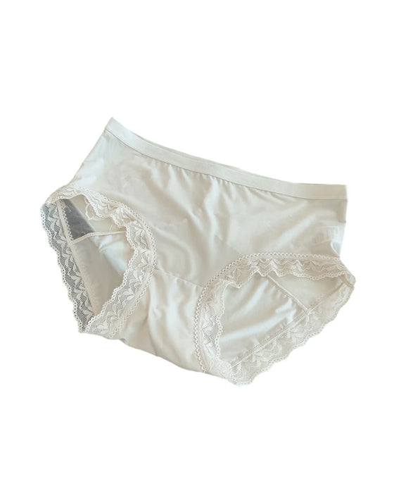 Damen-Spitzenpanty Mit Mittlerer Taille