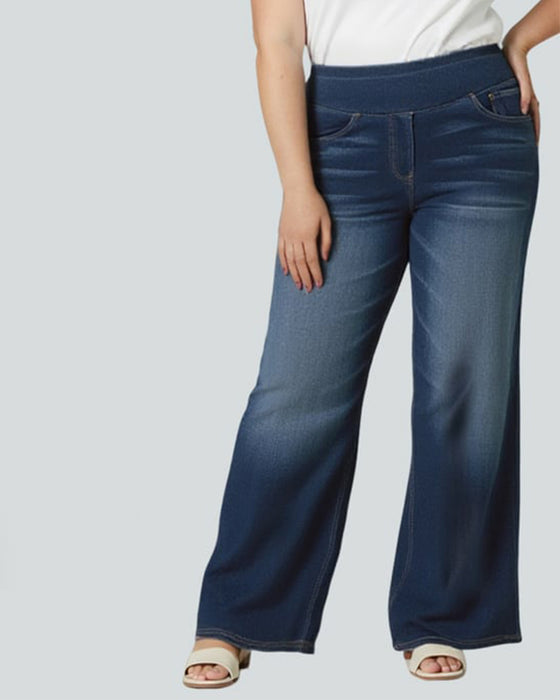 Denim High-Waisted Gewaschen Loose Baggy Casual