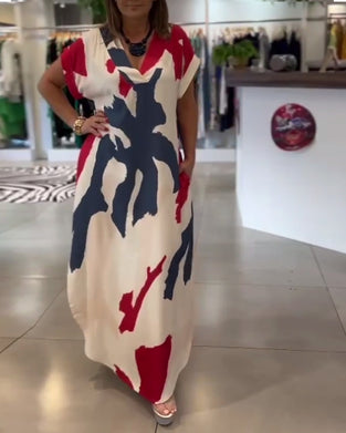 Kleid kurzärmelig bedruckt