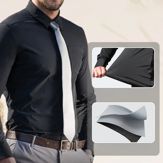 Herren Langarmhemd Uni