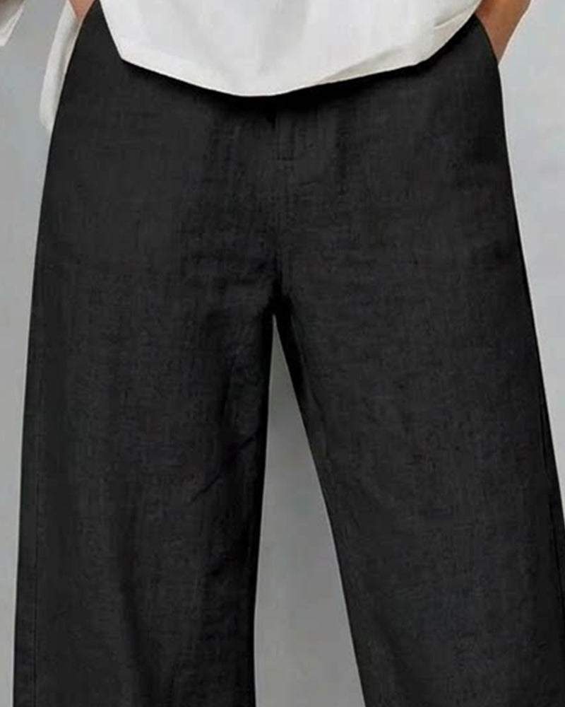 Hose Unifarben durchbrochen Casual