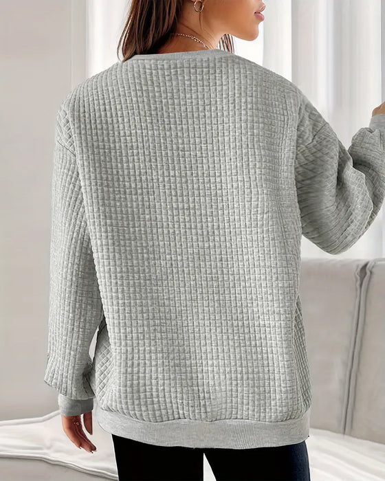 Sweatshirt mit Herz-Print und langen Ärmeln