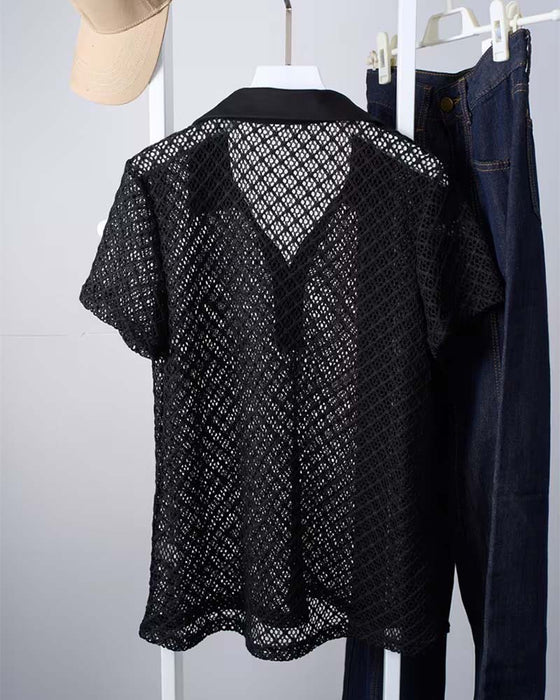 Pullover In Unifarbe Mit Hemdkragen Und Ausschnitt