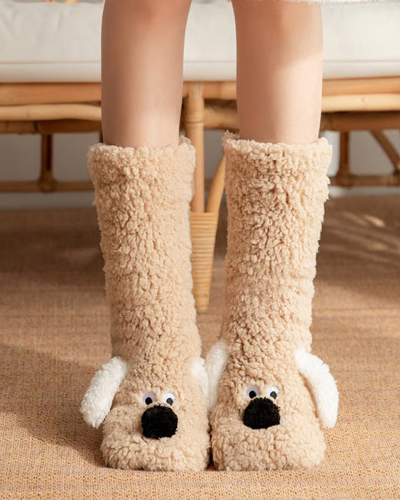 Niedliche Plüsch-Hundesocken