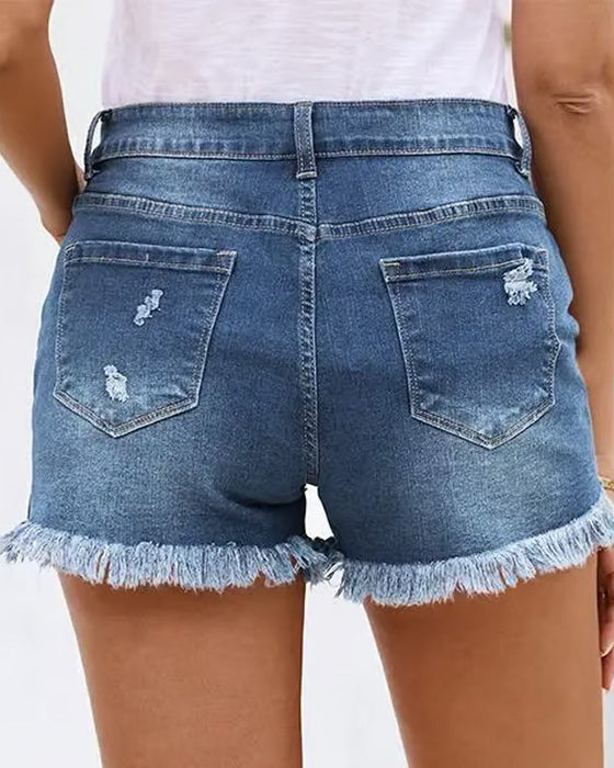 Shorts Rohsaum Denim