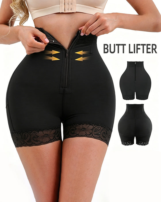Hose Spitze Reißverschluss Hohe Taille Po Hebend